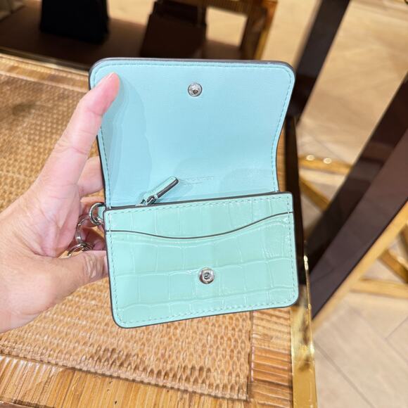 Tory Burch Thea Flap Card Case 171689 In Northern Lights - Picture 6 of 7